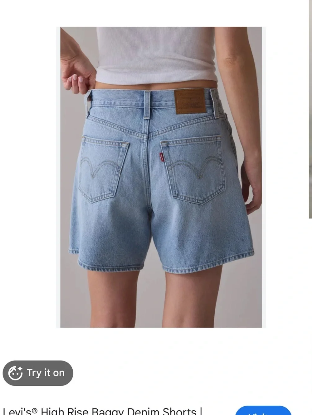 vintage 2001 Y2K Levi's Light Blue 550 Relaxed Fit cotton shorts skater